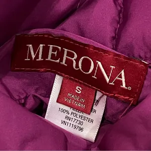 Merona Reversible Purple Fuchsia Puffer Vest Size Small thumbnail 9