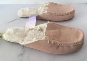 Pink Suede Slippers, Size 8 thumbnail 1