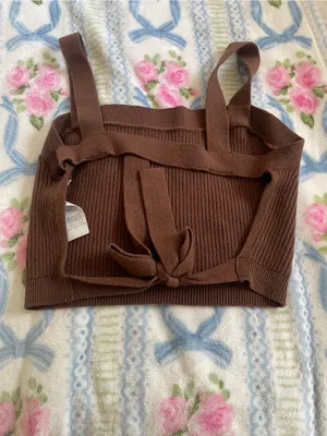 Hollister Brown Ribbed Knit Tank Top thumbnail 2