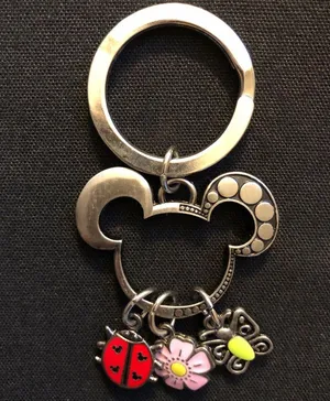Disney keychain with charms flower ladybug butterfly thumbnail 2