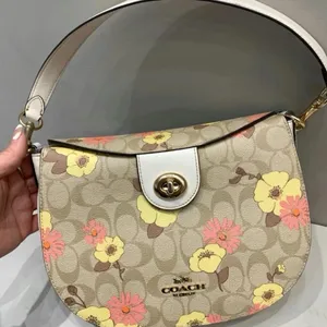 coach Ella Hobo In Signature Canvas With Floral Cluster Print ch347 thumbnail 7
