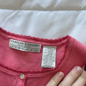 Carolyn Taylor Vintage‎ 90s Y2K Pink Cardigan Womens Size Small Dainty Romantic Whimsy Barbie thumbnail 3