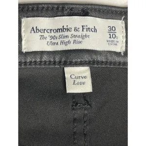 Abercrombie & Fitch The 90’s slim straight ultra high rise curve love pants 10S thumbnail 5