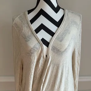WE THE FREE PEOPLE Miss Rose Top Womens Beige Surplus Blouse‎ Long Sleeve Medium thumbnail 3