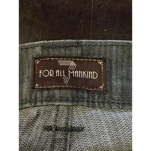 7 For All Mankind Jeans Womens 27 Gray Charcoal Wash Flare Striped Stretch Denim thumbnail 9