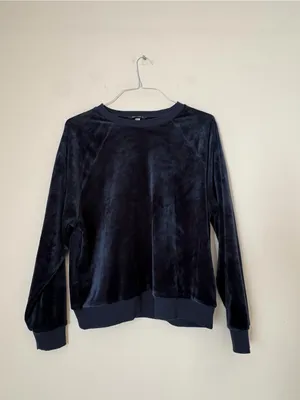 Splits59 Joy blue velour crewneck sweatshirt thumbnail 2