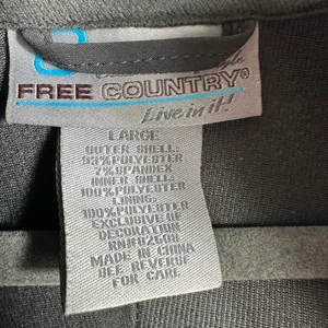 Free Country Live In It Womens‎ Black Gray Hooded Softshell Jacket Full Zip thumbnail 7
