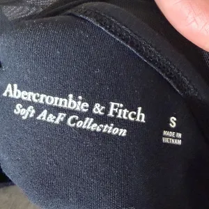 Abercrombie & Fitch Soft A&F Black Asymmetrical Mesh Long Sleeve Bodysuit Small thumbnail 4