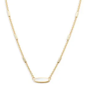 Kendra Scott Miya Mother Of Pearl Pendant and Gold Chain Necklace thumbnail 1
