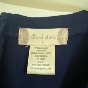 Altard State navy linen romper thumbnail 3