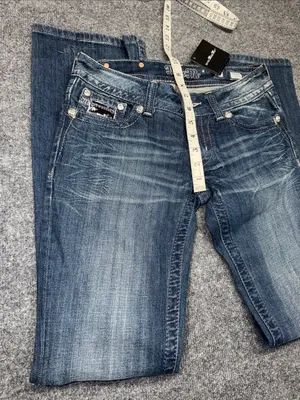Miss Me Blue Low-Rise Boot Cut Stretch Denim Jeans thumbnail 7