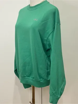 Alo Yoga Accolade Crew Neck Pullover Sweatshirt Spruce Green XXS Athleisure Rare thumbnail 8