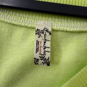 Free People‎ Cozy Girl Bodysuit Sz S Lightening Bug Neon Green Festival Rave thumbnail 5