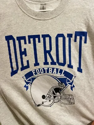 Gildan Detroit NFL Lions Crewneck Gray L thumbnail 2