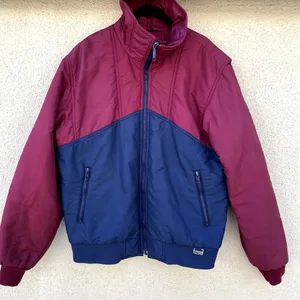 Vintage White Stag Ski Jacket Men's L Maroon Blue thumbnail 2