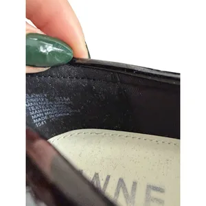 ANNE KLEIN Black Patent Dress Wedges Loafers Size 6.5 thumbnail 4