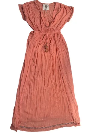 Z&L Europe made with love orange coverup‎ beach maxi dress medium vacation thumbnail 1
