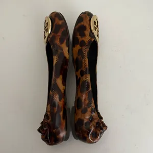 TORY BURCH Reva Patent Leather Leopard Animal Print Ballet Flats Size 7 thumbnail 7