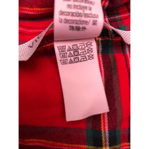 Victoria's Secret Pajama Set Women XL Red Plaid Flannel Sleepwear Holiday thumbnail 4