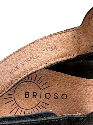 EUC BRIOSO Leather Paloma Slingback Heeled Sandals Black Size 7.5 thumbnail 9