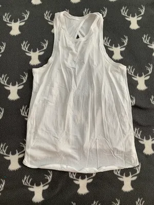 Lululemon White All Tied Up Tank Size 2 thumbnail 1