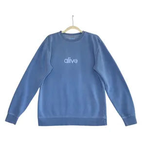 ALIVE Beautiful Day Crewneck Pullover Women M Sky Blue Unisex Oversize Stylish thumbnail 5