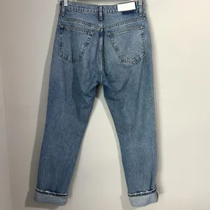 RE/DONE 70's Straight Jeans Women's Size 28 Destroyed Sunfaded Indigo High Rise thumbnail 6