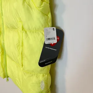 FREE PEOPLE In A Bubble Puffer Vest in Sour Citrus Size Small thumbnail 3