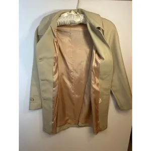 Vintage Beige Button Front Car Coat Women’s Classic Tailored Jacket With Pockets thumbnail 10