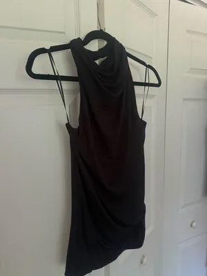 NWT Naked Wardrobe Black Backless Halter Top Modal Tank Top Size Small thumbnail 3
