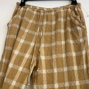 Billabong Tan Plaid Trousers thumbnail 2