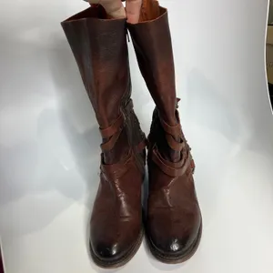 Freebird by Steven Coy boots leather calf high‎ zipper closure women's size 9 thumbnail 3