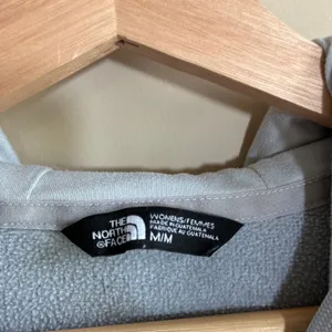 The North Face Full Zip Fleece Hoodie Medium Gray Womens Polyester Activewear thumbnail 3