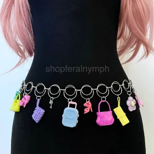 Harajuku Y2K Dopamine Dollcore Handmade Chain Belt, Fits 21-40 Inches, X7GA1408 thumbnail 3