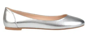 NWT Journee Collection Womens Kavn Ballet Flat Comfort Sole KAVN Silver Gray 6M thumbnail 1