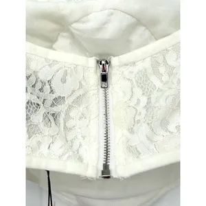 Hello Molly No Apologies Lace Corset Top Womens 8 White Bridal Coquette Romantic thumbnail 11