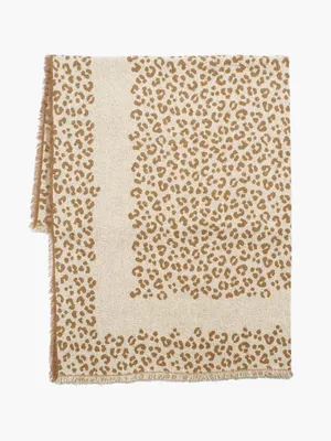 Madewell Brown Tan Bandana Scarf in Mini Cheetah thumbnail 3