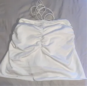Edikted ruched mini skirt white thumbnail 3