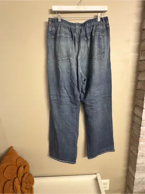 RAG & BONE Miramar Knit High Rise Wide Leg Jeans thumbnail 7