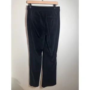 Maison d'Amelie Paris Black Velvet Sailor Wide Leg Pants Gold Crest Buttons US 4 thumbnail 3