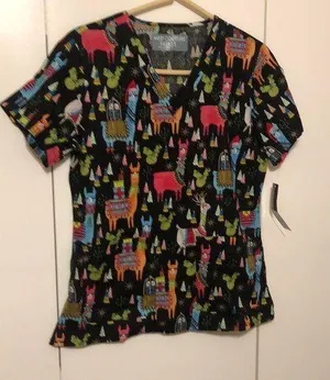 Med Couture 9424 Women’s Size Small Lama V Neck Scrub Top NWT thumbnail 1