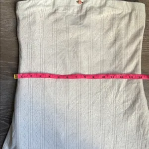 With Jean NEW Frankie strapless mini dress in white pointelle Small thumbnail 5