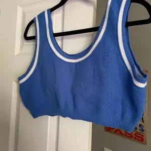 Women's Knit Crop Tank - Size XL, Lake Blue thumbnail 1