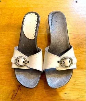 White summer clog sandals Silver Size 7 thumbnail 1