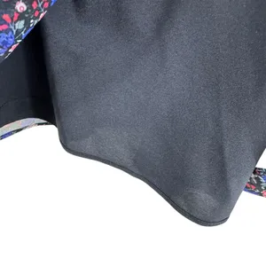 Sam‎ Edelman Tie Neck Woven Lined Blue Floral Ruffled Long Sleeve Blouse Size M thumbnail 5