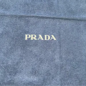 Prada Navy Blue Cotton Flannel Drawstring Dust Bag 15” X 8.5” thumbnail 2