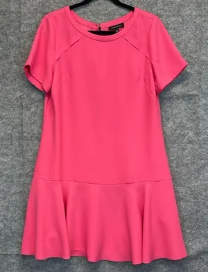 BANANA REPUBLIC‎ Dress Size 10 Pink Flounce Shift Dressy Cocktail Party Summer thumbnail 1