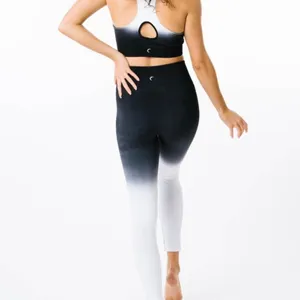 Zyia Black and White Light n Tight Ombre Seamless Performance‎ Leggings Size XS thumbnail 2