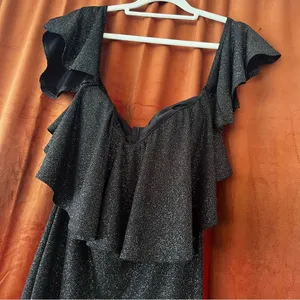 Monaco Glittery Off-the-Shoulder Bodycon Mini Dress thumbnail 2