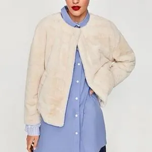 Zara TRF Collection Outerwear Faux Fur Plush Jacket thumbnail 1